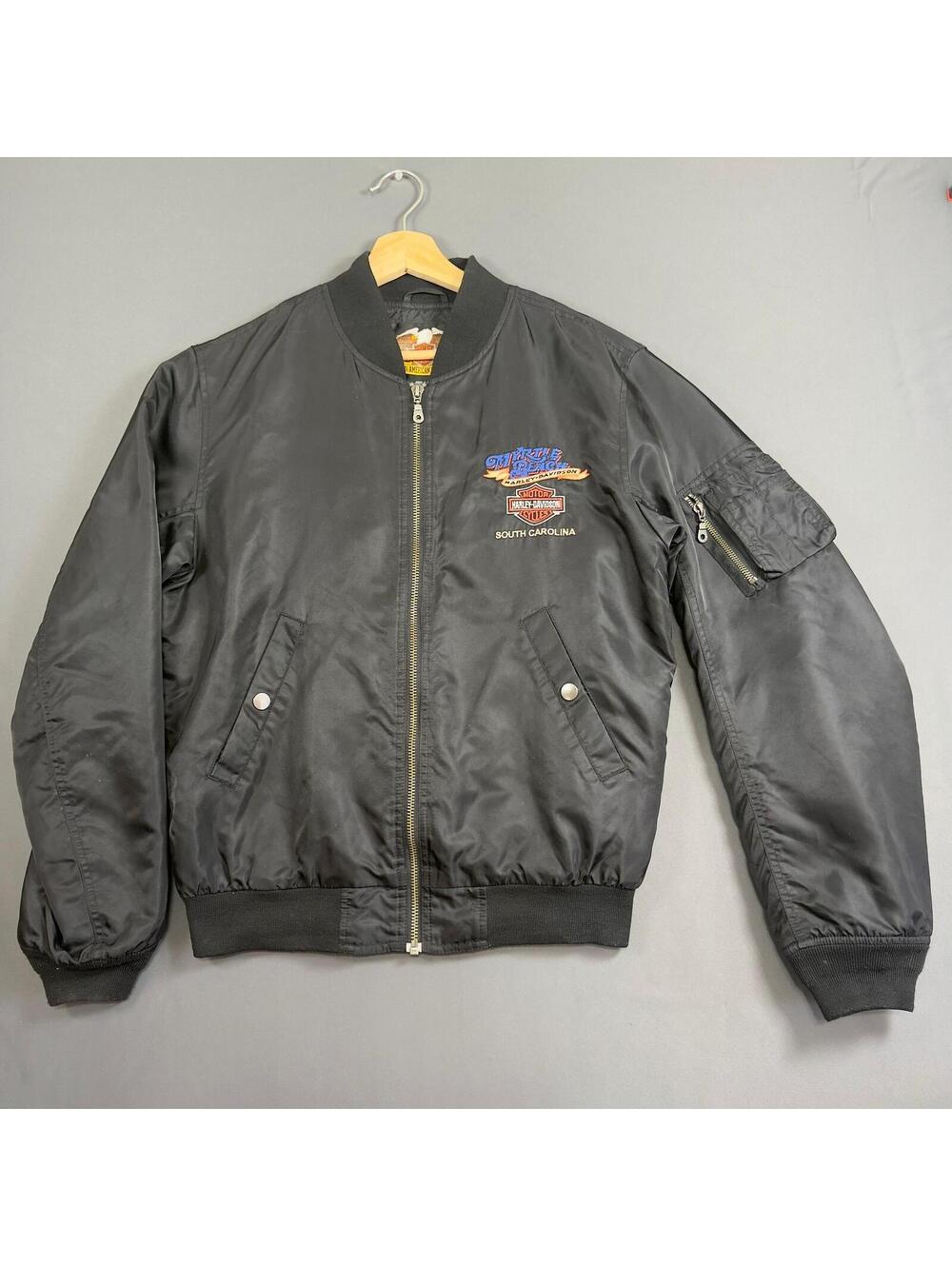 Harley Davidson Bo Ber Black South Carolina Size Jacket Jet Black M